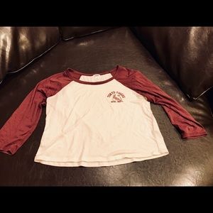 Cropped baseball tee